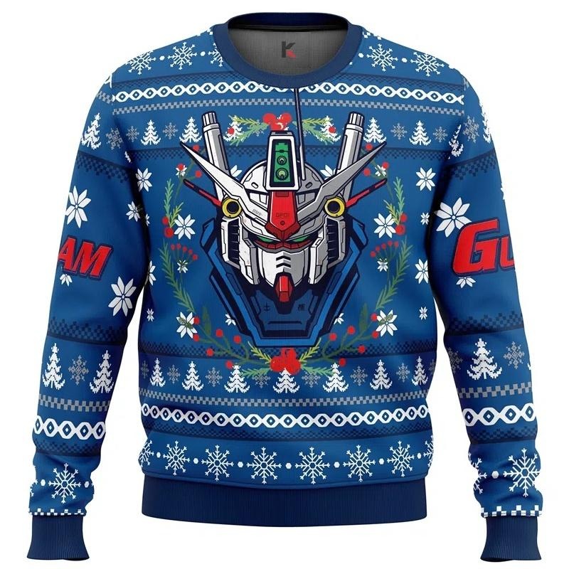Mobile Suit Rx-78 Gundam Holiday Sweater - Cozy Christmas Apparel For Anime Enthusiasts