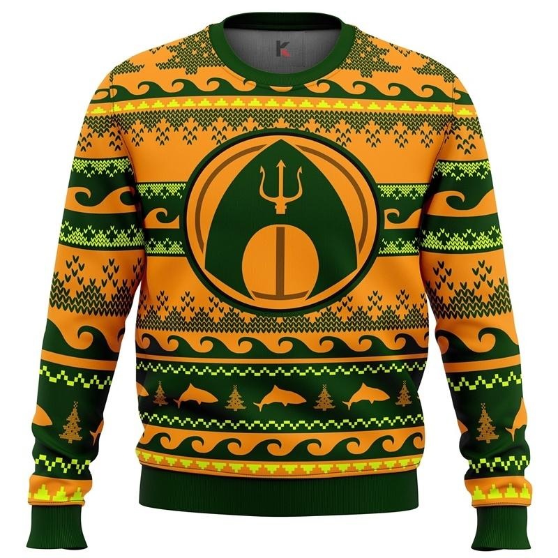 Dc Comics Aquaman Holiday Sweater - Cozy Christmas Apparel For Fans And Superhero Enthusiasts