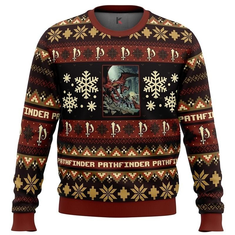 Pathfinder Board Game Ugly Christmas Sweater - Fun Holiday Apparel For Gaming Enthusiasts