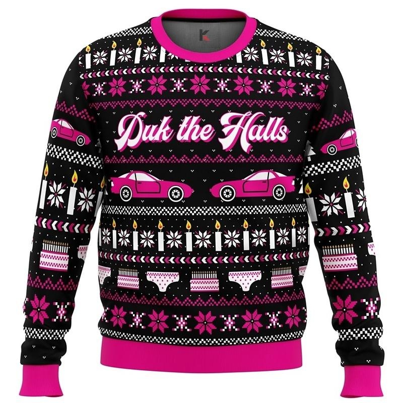 Duk The Halls Ugly Christmas Sweater - 16 Candles Inspired Holiday Sweater For Festive Gatherings